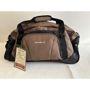 New with Tags EDDIE BAUER Eastlake 24" Sport Duffel Tan & Black Backpack or Bag